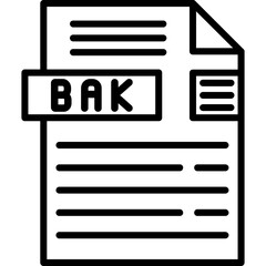 BAK File Format Icon