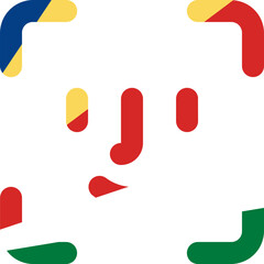 Seychelles flag on Face ID outline icon