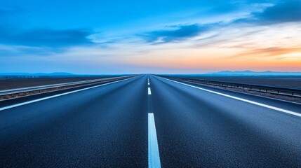 A cold blue-toned sunrise barely illuminating an empty highway, symbolizing the quiet, heavy atmosphere of Blue Monday 