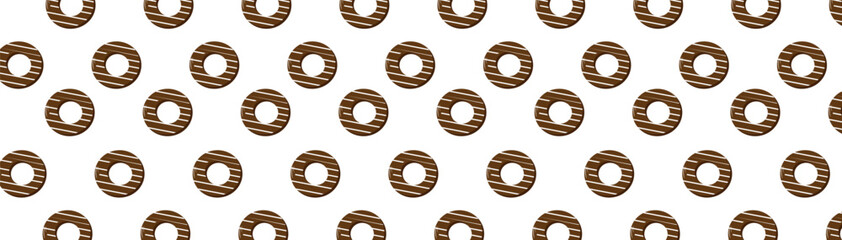 chocolate donut with icing pattern
