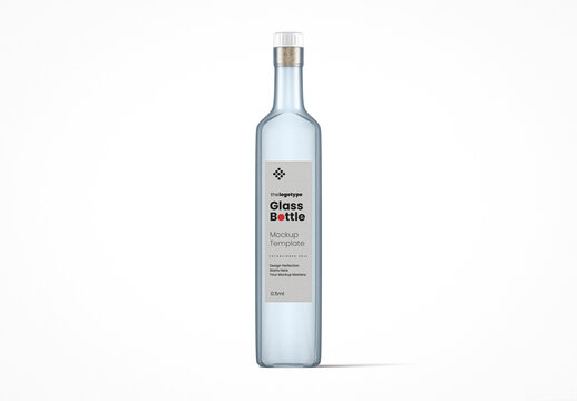 Frosted Glass Decorative Bottle Mockup