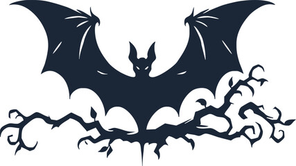 Bat icon. Bat animal simple icon. Halloween bat icon.