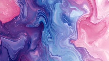 abstract colorful swirl abstract fluid art composition with swirling marbled acrylic paint in vibrant rainbow generative ai