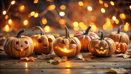 Eerie low light captures of ghostly-faced pumpkins create the perfect spooky ambiance for Halloween decor. Embrace the haunting spirit with atmospheric photography this season.