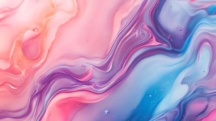 Fototapeta premium abstract colorful swirl abstract fluid art composition with swirling marbled acrylic paint in vibrant rainbow generative ai