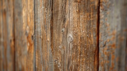 Naklejka premium Close-Up of a Weathered Timber Wall with Rain Droplets Showcasing Nature's Beauty and Texture
