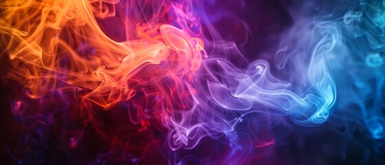 Fototapeta premium Colorful Smoke Swirls in Abstract Background