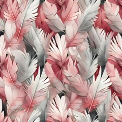 pattern with overlapping detailed feathers creating a textured background