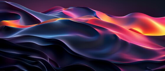 Obraz premium Vibrant Abstract Waves of Color in Motion