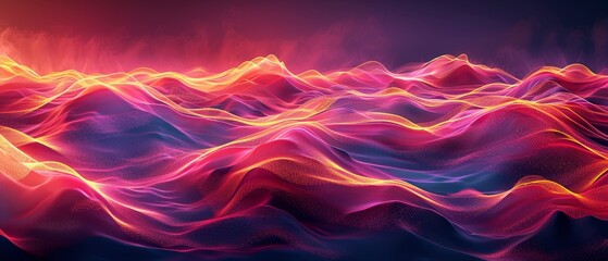 Obraz premium Vibrant Colorful Waves in Motion