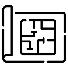 Architectural Blueprint with Floor Plan Design