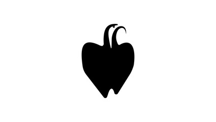 Eagle symbol, black isolated silhouette