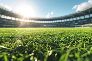 football field with grass