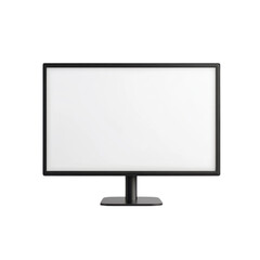 Blank computer monitor with transparent background for design use