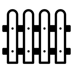 Simple Wooden Fence Icon Design for Various Uses