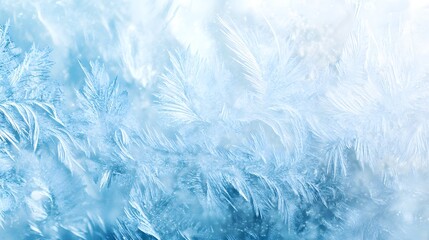 Fototapeta premium Close up of abstract frost pattern. detailed abstract winter background texture 