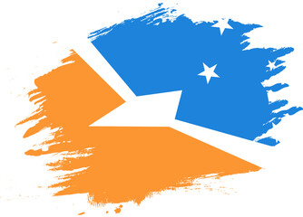 Grunge Brush On Flag Of Argentine Antarctica
