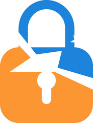 Argentine Antarctica flag on Lock icon