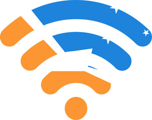 Argentine Antarctica Flag On Wifi Icon