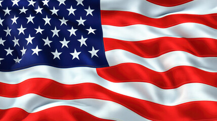 Naklejka premium The American flag is waving in the wind
