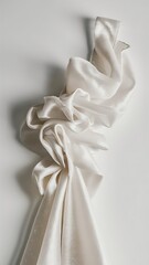 White Silk Fabric for Drapery Abstract Background