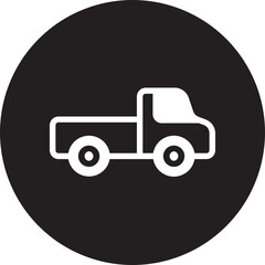 pickup car glyph icon