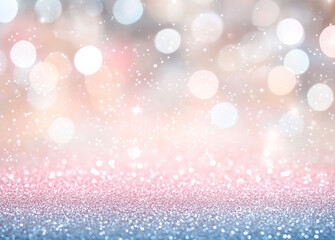 Obraz premium Dreamy Pastel Glitter Bokeh with Light Shimmer