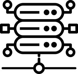 Web Hosting Icon Outline