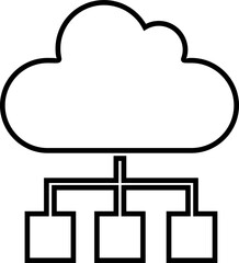 Web Hosting Icon Outline
