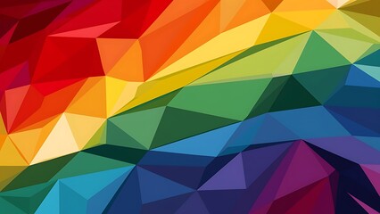 Obraz premium Colorful rainbow polygon background or vector frame. Rainbow colors
