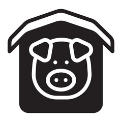 pig glyph icon