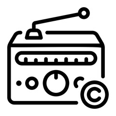 radio Line Icon
