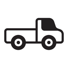 pickup car glyph icon