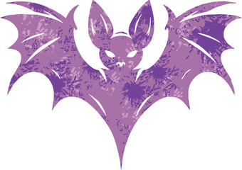 Retro bat cartoon illustration,halloween bat vector
