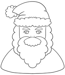 santa claus line drawing coloring page