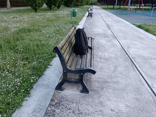 Side view of bench nd bg