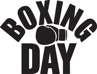 boxing day glove vector illustration