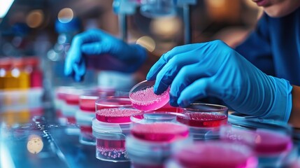 Innovative Scientists Conducting Stem Cell Research with Precision in a Modern Laboratory Setting