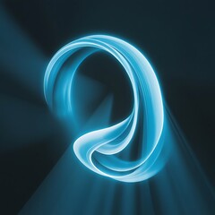 Abstract blue motion curve soft beam background