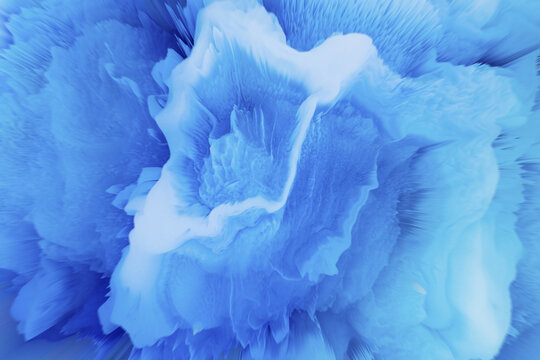 Color burst illustration in shades of blue