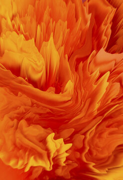 Vibrant orange color burst abstract illustration