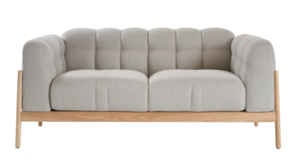 High-Quality PNG of Sofa mockup png in minimal style Isolated on White Background – High Resolution