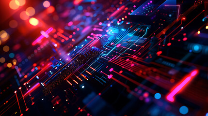 Fototapeta premium technology banner