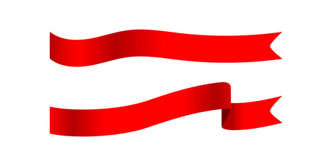 label ribbon red for sales message promotion, sticker label ribbon