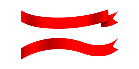 label ribbon red for sales message promotion, sticker label ribbon