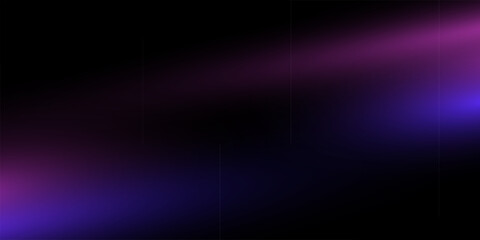 Color light rays and shadows on black background. Abstract blurred blue and pink lights on dark backdrop. Modern elegant futuristic vector backdrop for product display.