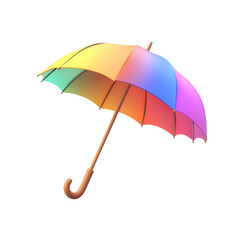 Umbrella 3d icon cartoon style on white and transparent background.