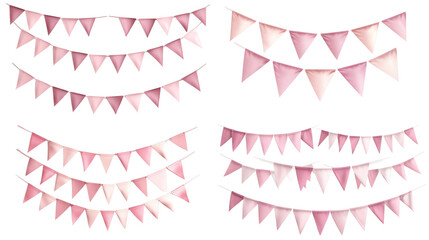 Pink Bunting Flags: Festive Party Decoration