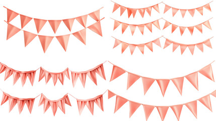 Obraz premium Pink Triangle Bunting Flags for Party Decorations