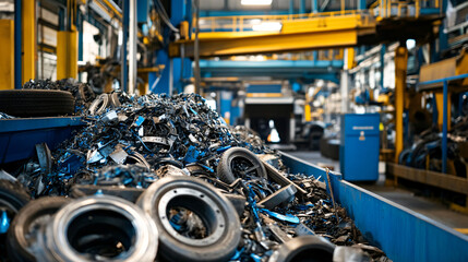 An innovative plant focusing on the recycling of automotive parts and materials.